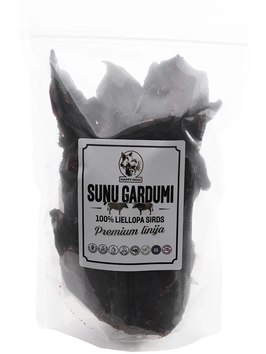 100% Liellopa sirds suņu gardumi